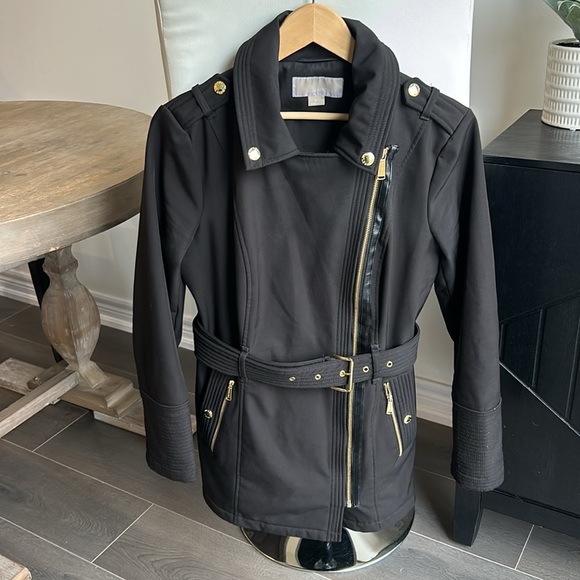 Michael Michael Kors Black 3/4 Trench Coat Jacket Women’s size S - Picture 4 of 15